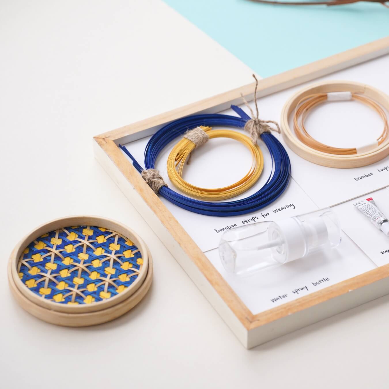 Bamboo Coaster DIY Kit | Blue