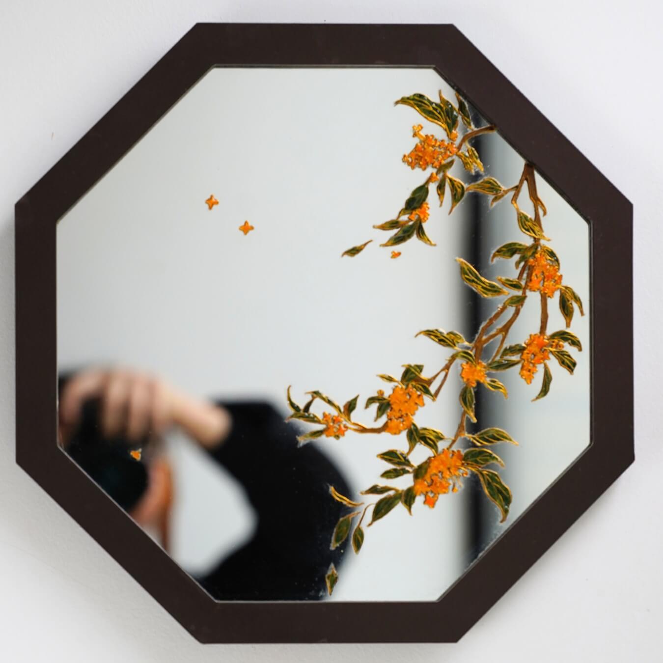 Cloisonne DIY Kit | Yellow Osmanthus Mirror