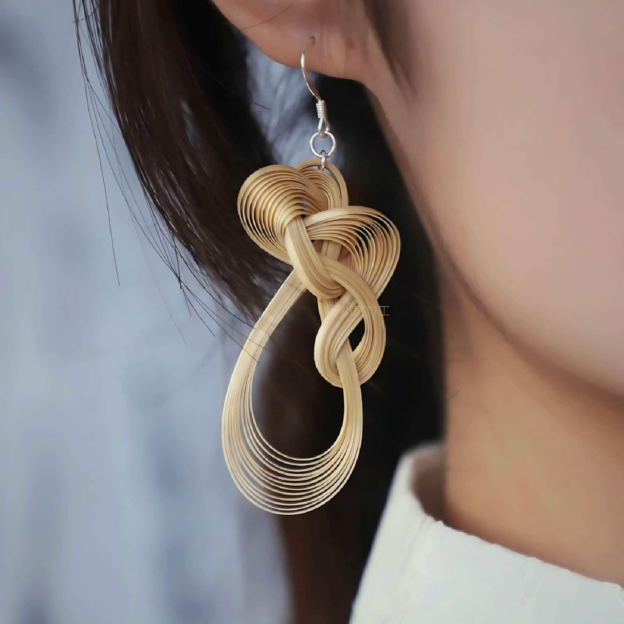 Bamboo-woven Earrings | Chinese Knot