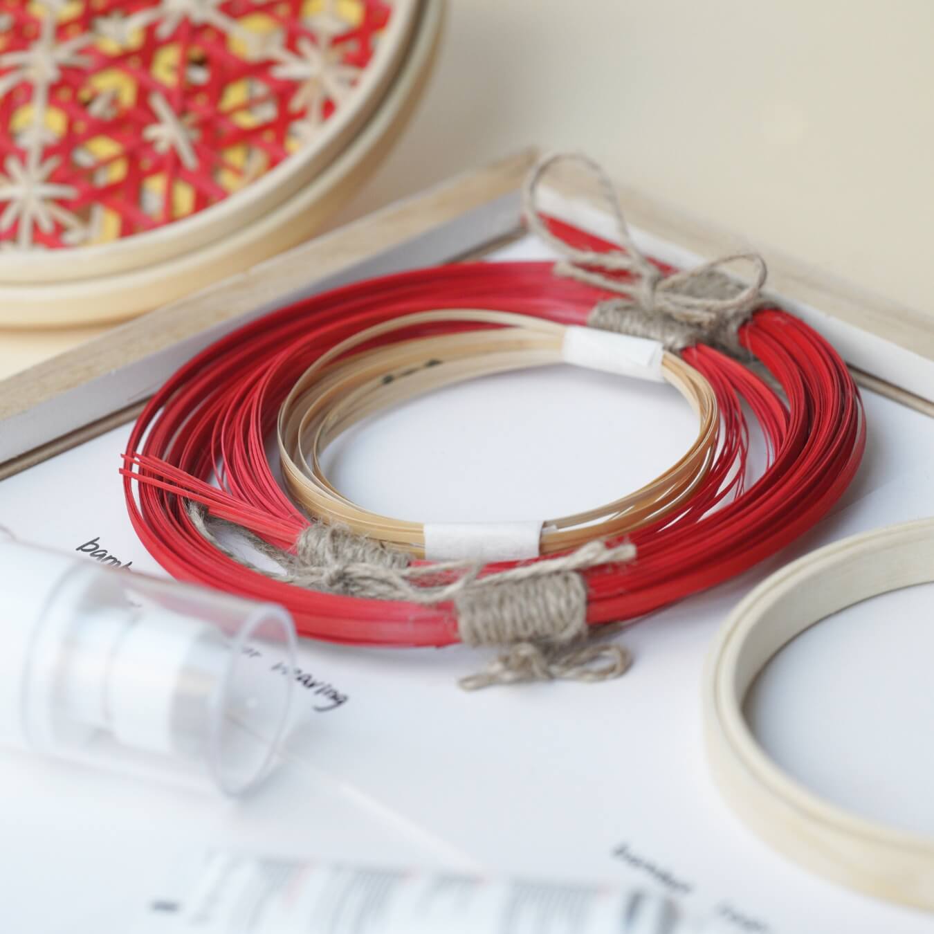 Bamboo Coaster DIY Kit | Red