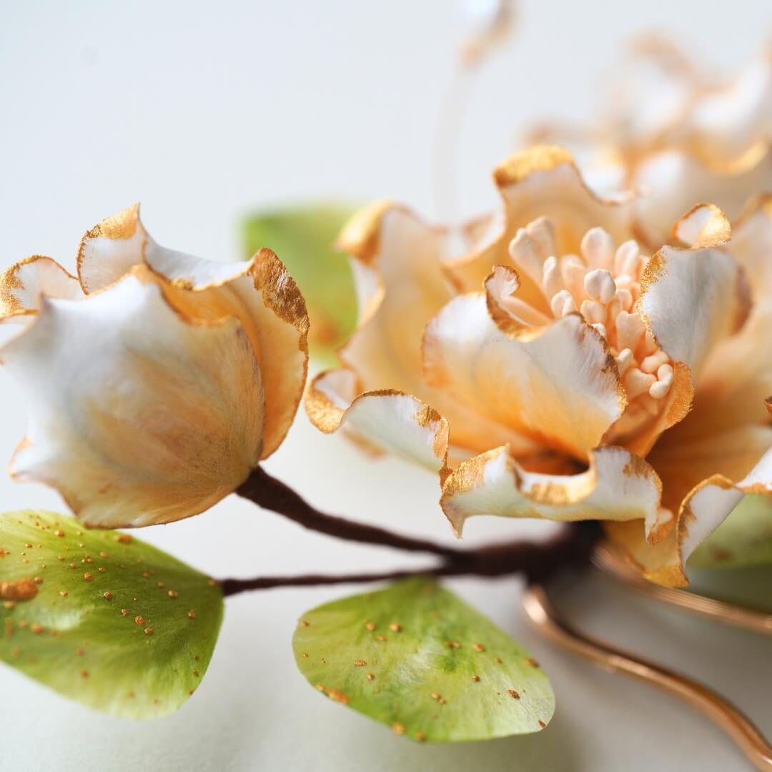 Ronghua Hairpin | White Camellia