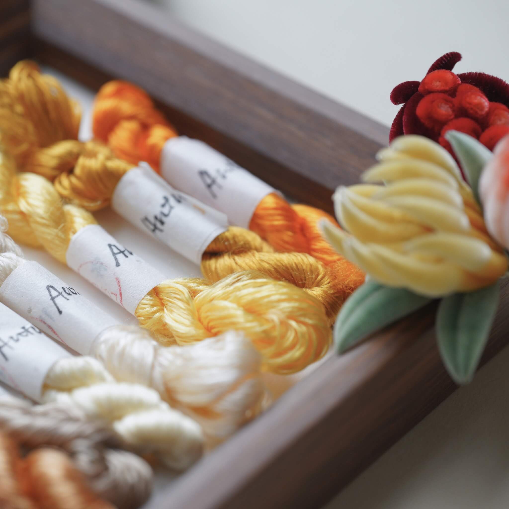 Twistless Mulberry Silk Threads | Autumn