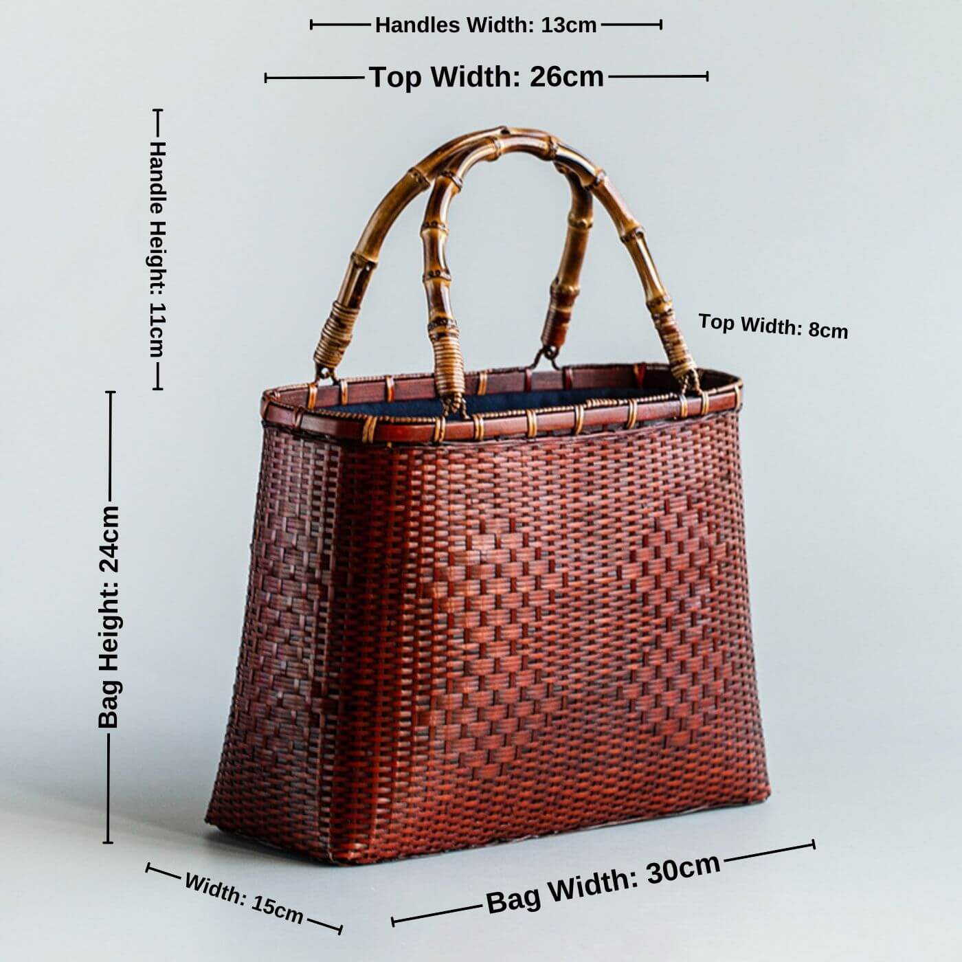 Chinese Bamboo woven Handmade Handbag